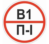 Знак EKF "Категории помещения по взрывопожарной и пожарной опасности В1 П-I" 200x200 мм, пластик ГОСТ Р 12.4.026-2015 pn-b1-p-l