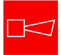 Знак EKF F 11 "Звуковой оповещатель пожарной тревоги" 200x200 мм, пленка самоклеящаяся ГОСТ Р 12.4.026-2015 an-f-11