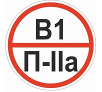 Знак EKF "Категории помещения по взрывопожарной и пожарной опасности В1 П-IIа" 200x200 мм, пластик ГОСТ Р 12.4.026-2015 pn-b1-p-lla