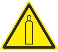 Знак EKF W 19 "Газовый баллон" 150x150x150 мм, пластик, ГОСТ Р 12.4.026-2001 pn-w-19