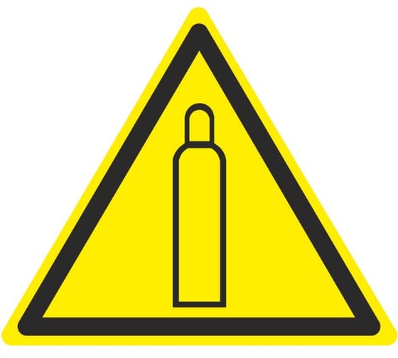Знак EKF W 19 "Газовый баллон" 150x150x150 мм, пластик, ГОСТ Р 12.4.026-2001 pn-w-19 1