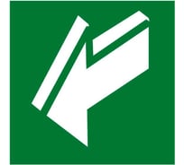 Эвакуационный знак EKF E 19 "Открывать движением на себя" 200x200 мм, самоклеящаяся пленка с фотолюминесцентным покрытием, ГОСТ Р 12.4.026-2001 an-e-19-f