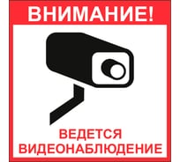 Знак EKF безопасности "Ведется видеонаблюдение" 200x200 мм, самоклеящаяся пленка an-6-01