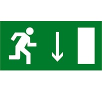 Эвакуационный знак EKF E 10 "Указатель двери эвакуационного выхода (левосторонний)" 150x300 мм, пластик с фотолюминесцентным покрытием, ГОСТ Р 12.4.026-2001 pn-e-10-f