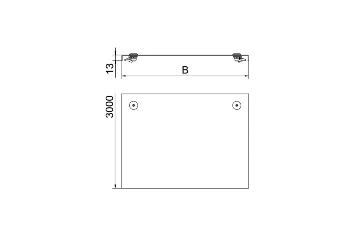 Крышка кабельного листового лотка OBO Bettermann 500x3000 мм 6051448 ...
