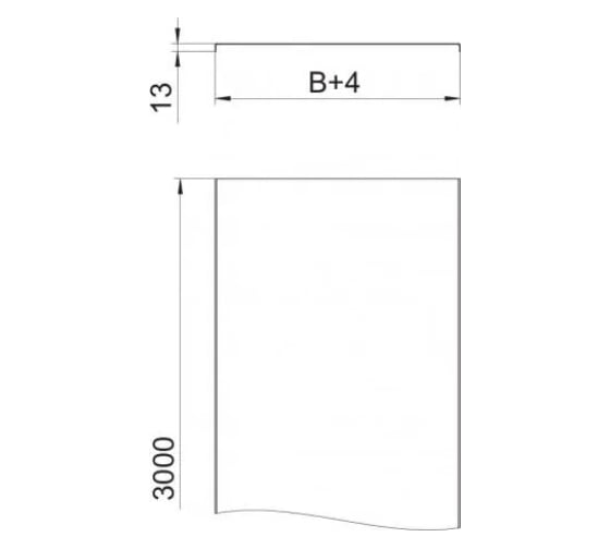 Крышка OBO Bettermann DRLU 200 FS, для лотков, B=200 мм, L=3000 мм, сталь, конвейерный цинк 6052210