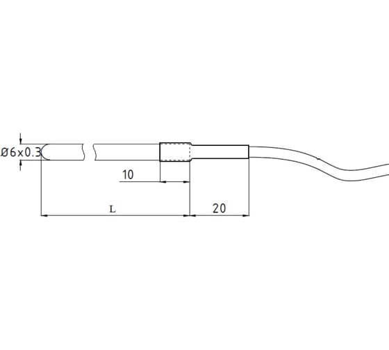 Датчик температуры канальный КЭАЗ OptiSensor HTF50-PT1000-PVC-2 284695