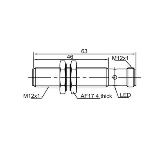 Индуктивный бесконтактный выключатель Lanbao LR12XBF02DPO-E2 07-00040556