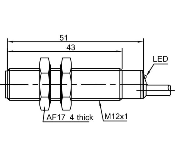 Индуктивный бесконтактный выключатель Lanbao LR12XBF04DPRY  07-00040773