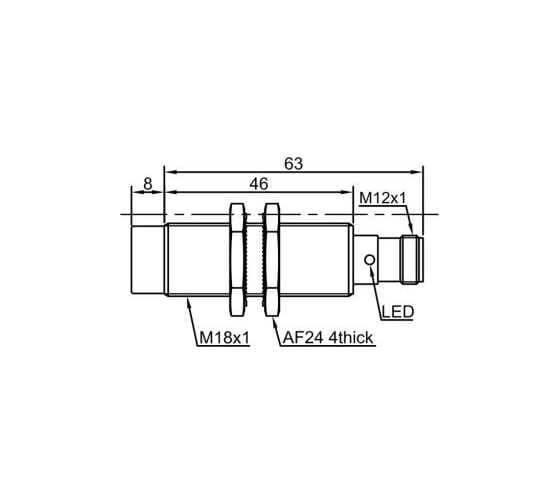 Индуктивный бесконтактный выключатель Lanbao LR18XBN08DPO-E2 07-00040585