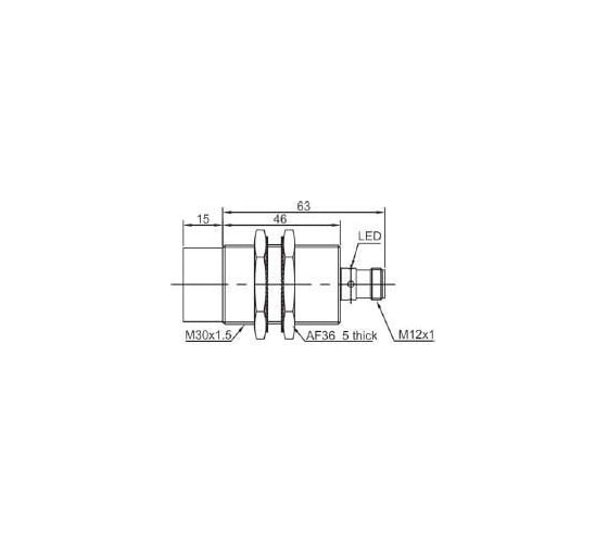 Индуктивный бесконтактный выключатель Lanbao LR18XBN12DPOY-E2 07-00040828