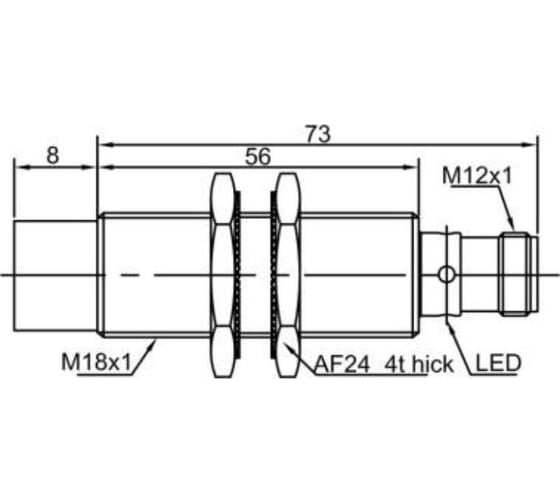 Индуктивный бесконтактный выключатель Lanbao LR18XCN20DNOY-E2 07-00040843