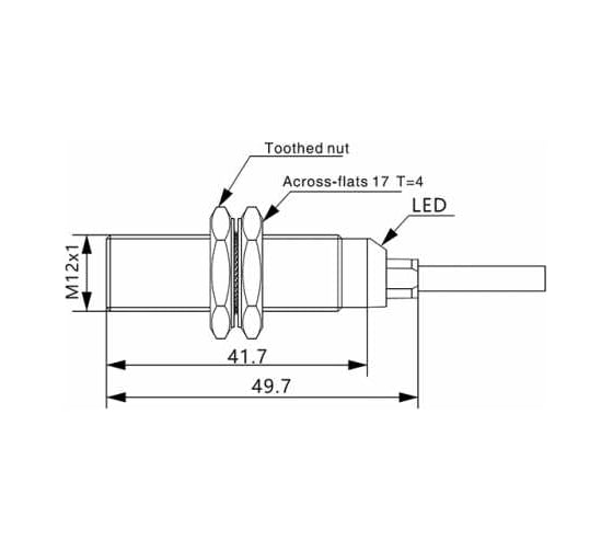 Индуктивный датчик AKUSENSE TLF12-04NO 07-00043628