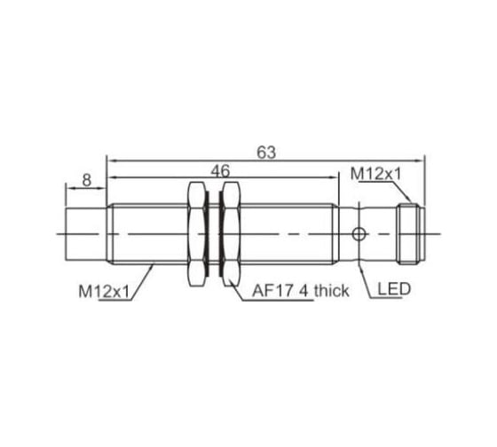 Индуктивный датчик Lanbao LR12XBN08DPOY-E2 07-00040788