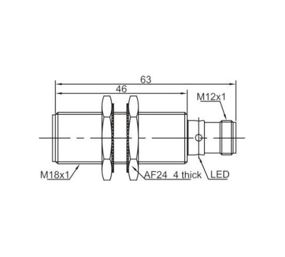 Индуктивный датчик Lanbao LR18XBF08DPRY-E2 07-00040824