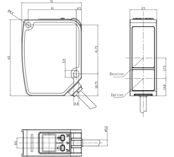 Оптический датчик Lanbao PDB-CM8TGI 07-00036653