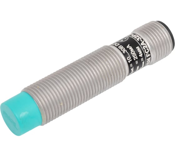 Индуктивный датчик ТЕКО ISN FC2A-32P-4-LS4 Sn=4 мм, корпус М12x1 алюминий не заподлицо, 10 ... 30 DC NС PNP, IP67, подключение разъем 00-00025920 1