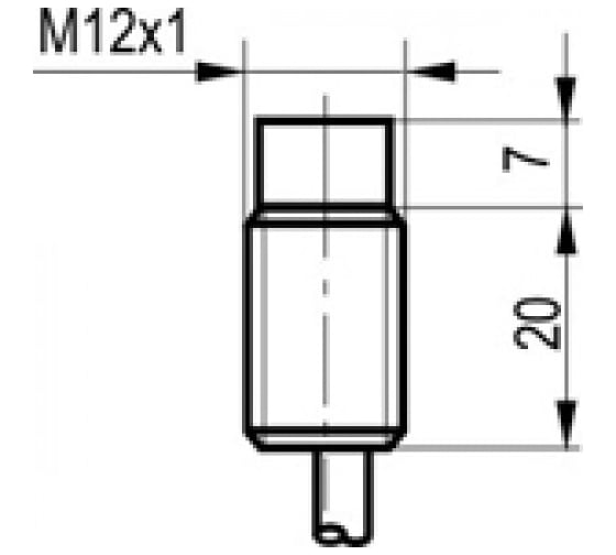 Индуктивный датчик взрывозащищенный ТЕКО ISN FS2A-4-N-C2, Sn=4 мм, корпус М12x1 алюминий не заподлицо, 7,7 ... 9 DC Namur, IP67, подключение кабель 00-00040615