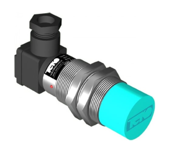 Индуктивный датчик ТЕКО ISN ET8A-31N-15-LZ Sn=15 мм, корпус М30x1,5 алюминий не заподлицо, 10 ... 30 DC NO NPN, IP67, подключение клеммная коробка 00-00025822 1