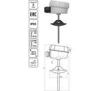 Канальный (погружной) датчик температуры Завод RGP 250 мм. TS-K250 NTC10k (3950)