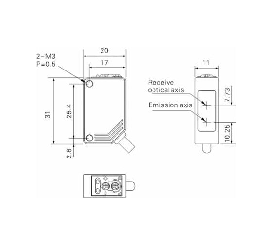 Оптический датчик AKUSENSE PTE-R300P-WT 07-00044191
