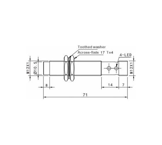 Индуктивный датчик AKUSENSE TLN12-08PC-E2 07-00043679
