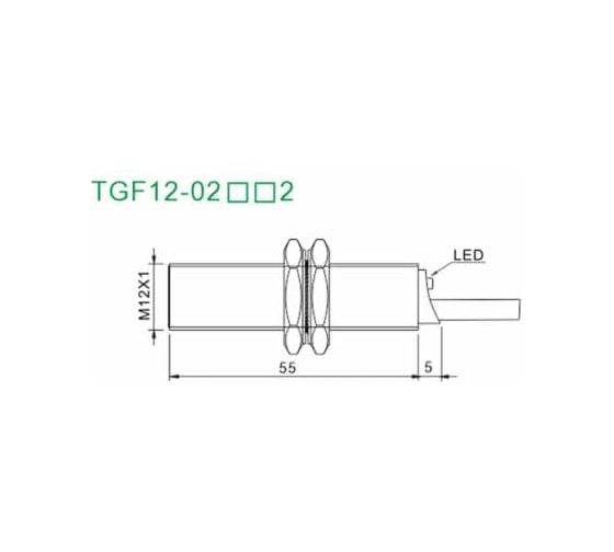 Термостойкий индуктивный датчик AKUSENSE TGF12-02NO2 07-00043992