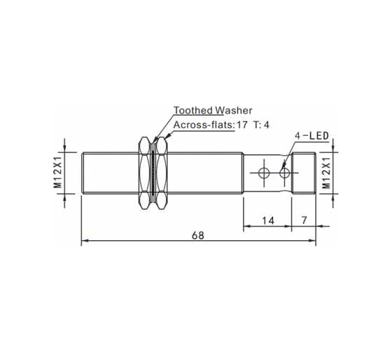 Индуктивный датчик AKUSENSE TLF12-04NO-E2 07-00043663