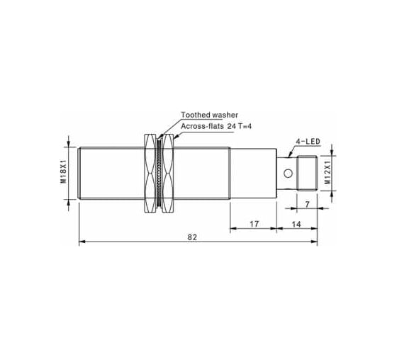 Индуктивный датчик AKUSENSE TLF18-08PC-E2 07-00043668