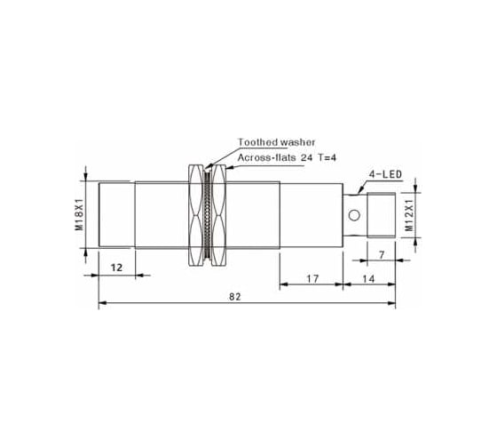 Индуктивный датчик AKUSENSE TLN18-16PC-E2 07-00043683