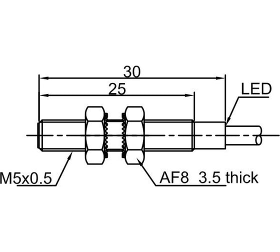 Индуктивный датчик Lanbao LR08BF15DPO-E1 07-00040527