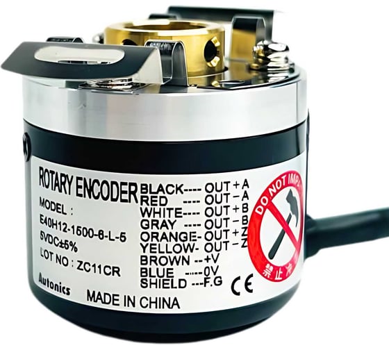 Энкодер инкрементальный Autonics в компактном корпусе O40мм (с полым сквозным валом) E40H12-1500-6-L-5 A2500006334R 1