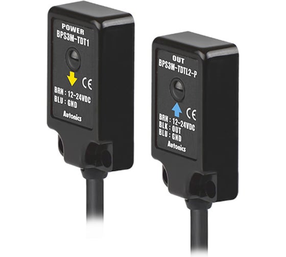 Фотоэлектрический датчик Autonics BPS3M-TDTL-P, кабель 2м, PNP, 12-24В, артикул A1650000049R