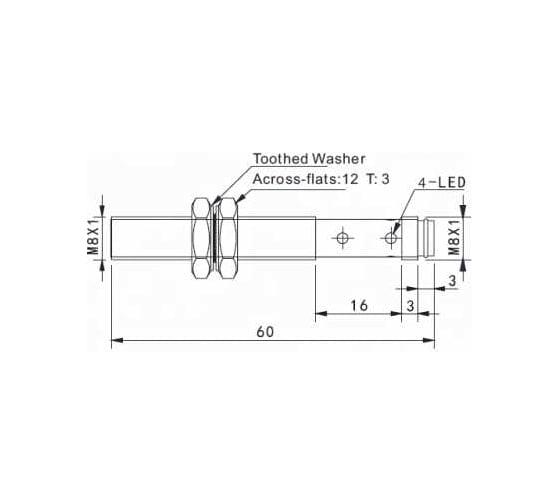 Индуктивный датчик AKUSENSE TLF08-02PO-E1 07-00043661