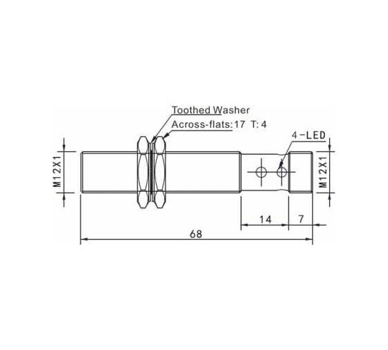 Индуктивный датчик AKUSENSE TYF12-06PC-E2 07-00043735