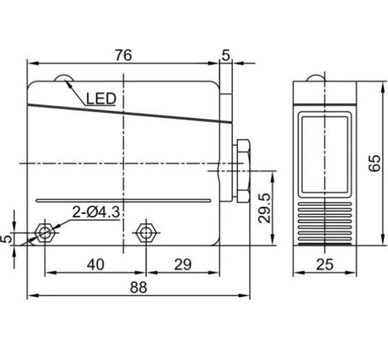 Оптический датчик Lanbao PTL-BC200SKT3-D 07-00039526
