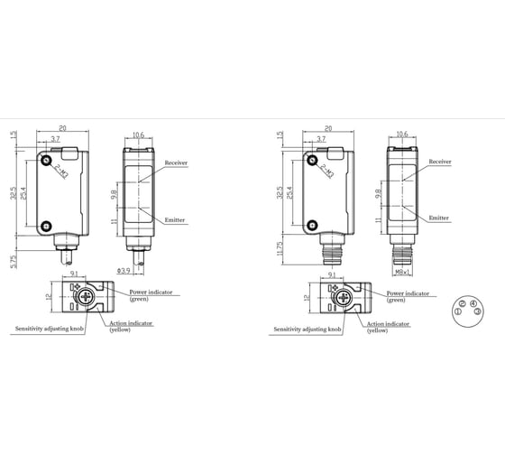 Оптический датчик Lanbao PSE-YC35DNBR 07-00039824