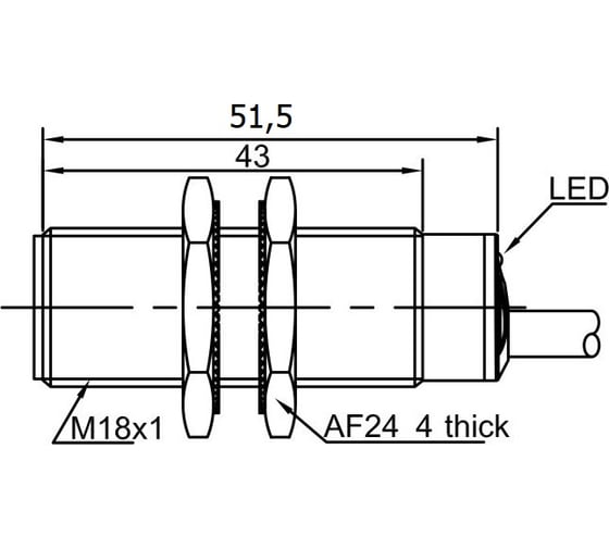 Индуктивный датчик Lanbao LR18XBF08DPRY 07-00040812