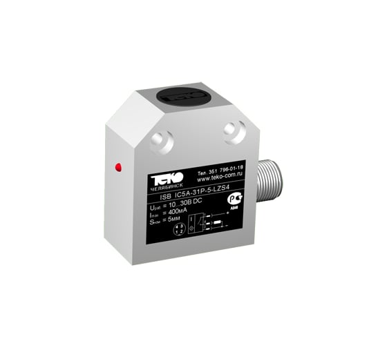 Индуктивный датчик ТЕКО ISB IC5A-31P-5-LS4 Sn=5 мм, корпус алюминий заподлицо, 10 ... 30 DC NO PNP, IP67, подключение разъем 00-00025141 1