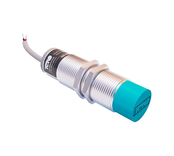 Индуктивный датчик ТЕКО ISN E4A-21-8-LP Sn=8 мм, корпус М18x1 алюминий не заподлицо, 10 ... 30 DC NO 2-х проводный, IP67, подключение кабель 00-00025422 1