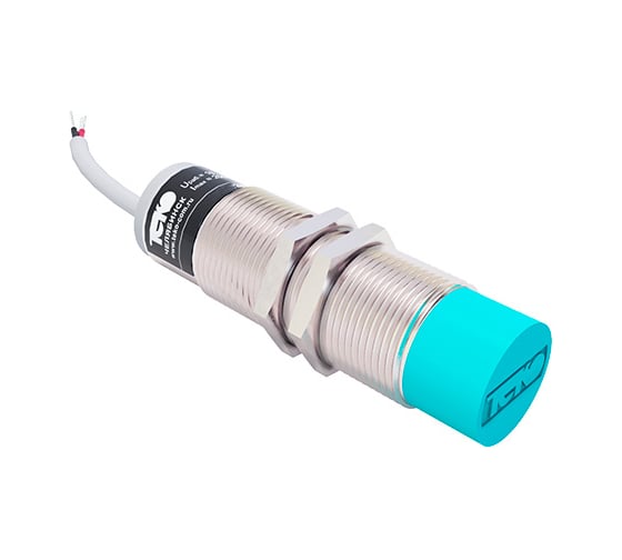 Индуктивный датчик ТЕКО ISN E4B-32P-8-LZ Sn=8 мм, корпус М18x1 латунь не заподлицо, 10 ... 30 DC NС PNP, IP67, подключение кабель 00-00068662 1