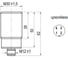Индуктивный датчик ТЕКО ISB AC8B-31P-10-ZS4-G Sn=10 мм, корпус М30x1,5 латунь заподлицо, 10 ... 30 DC NO PNP, IP67, подключение разъем 00-00036514 2