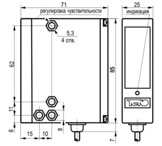 Оптический датчик ТЕКО OX I61P-86-2000-L 00-00027243