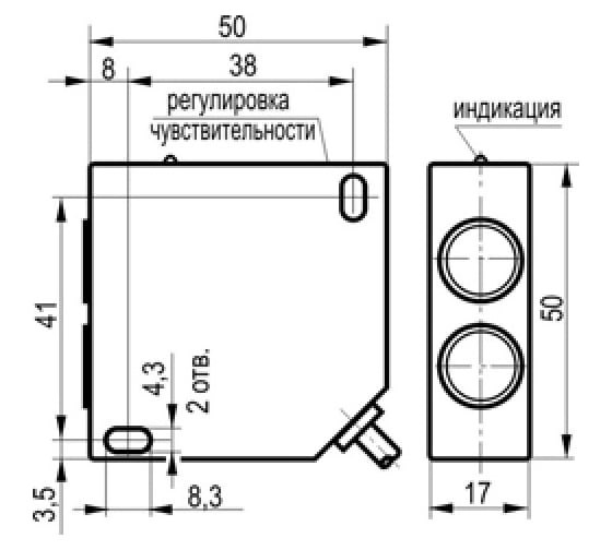 Оптический датчик ТЕКО OV I45A-43P-2000-LE 00-00027088