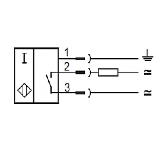 Индуктивный датчик ТЕКО ISN IC16P5-11G-R110-LZS27 Sn=110 мм, корпус пластик не заподлицо, 20 ... 250 / 20 ... 320 AC/DC NO 2-х проводный, IP65, подключение разъем 00-00036688