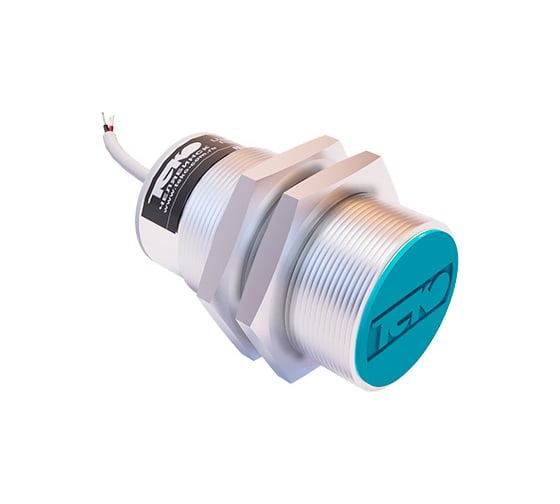 Индуктивный датчик автотранспортного исполнения ТЕКО ISBt A8A8-31P-10G-LZ-C-P-2, Sn=10 мм, корпус М30x1,5 алюминий заподлицо, 10 ... 30 DC NO PNP, IP68, подключение кабель 00-00025309 1