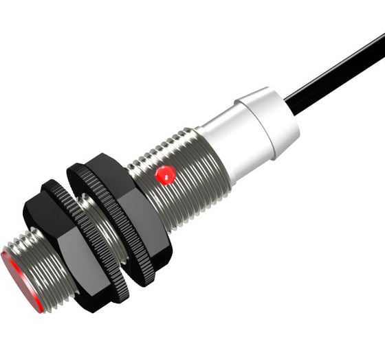 Выключатель бесконтактный индуктивный Индукция И06-NC-PNP-HT(Л63, Lкаб=2,5м, индикация в корпус, штуцер Л63, гайка PA6) 37016 1
