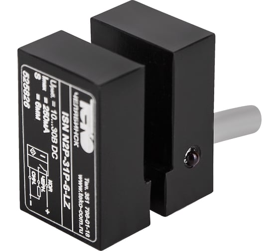 Индуктивный датчик ТЕКО ISN N2P-31P-6-LZ, Sn=6мм, корпус Пластик, 10 ... 30 DC, PNP NO, IP67, подключение кабель 00-00026384 1