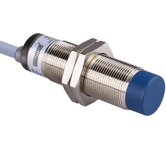 Индуктивный датчик Emas NPN-НО, кабель 2м_3, расстояние срабатывания 8мм, 400 Гц, выступающий, 10-30В DC, IP67 SIM18NM1NC2 1