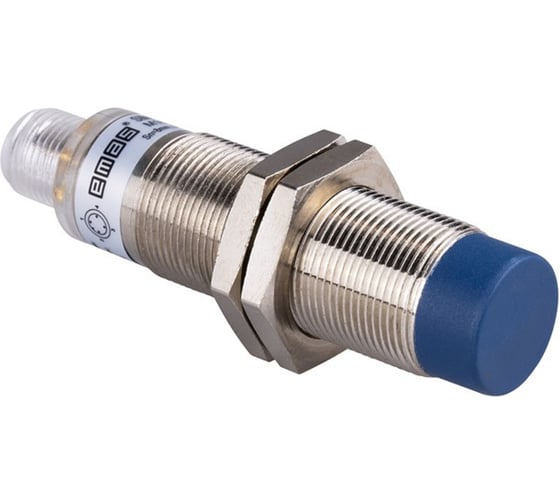 Индуктивный датчик Emas NPN-НЗ, разъём M12_3, расстояние срабатывания 8мм, 400 Гц, выступающий, 10-30В DC, IP67 SIM18NM1OSX 1